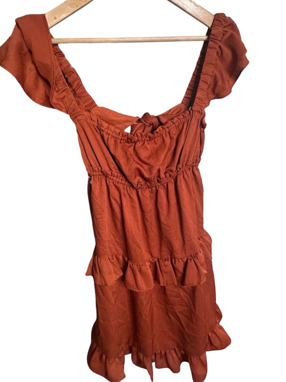 Rust Ruffle Sundress - Picture 2 of 4